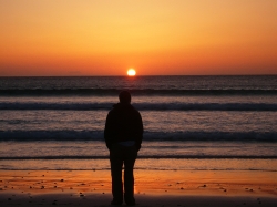 Sunset.